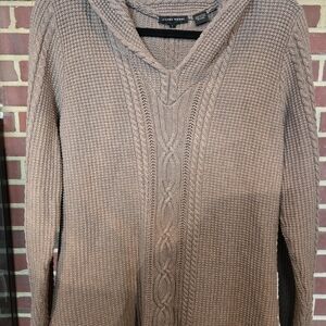 JEANNE PIERRE 100% CottonTaupe Knit Womans Sweater Large